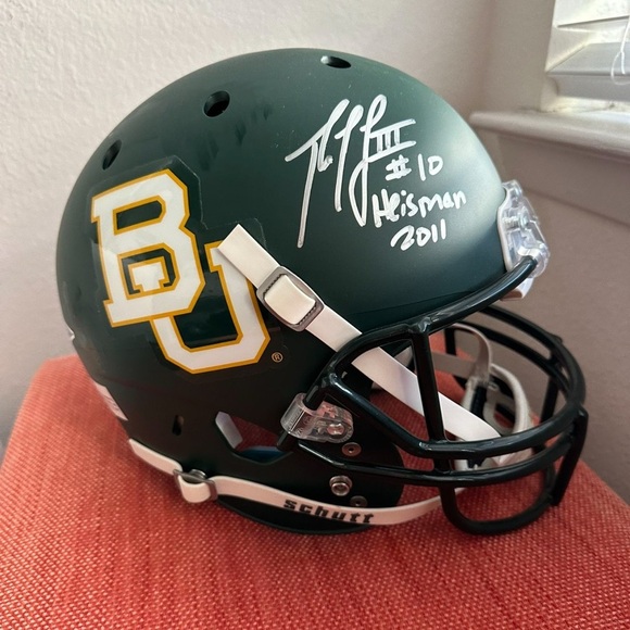 Robert Griffin III Signed Baylor Bears Helmet w 2011 Heisman -  w COA by JSA - Picture 1 of 11